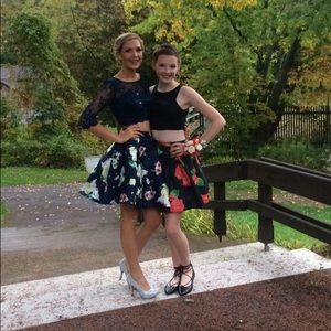 Blue 2 piece Homecoming/ Prom Dress